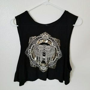 Four Girlz Crop Top, Elephant design